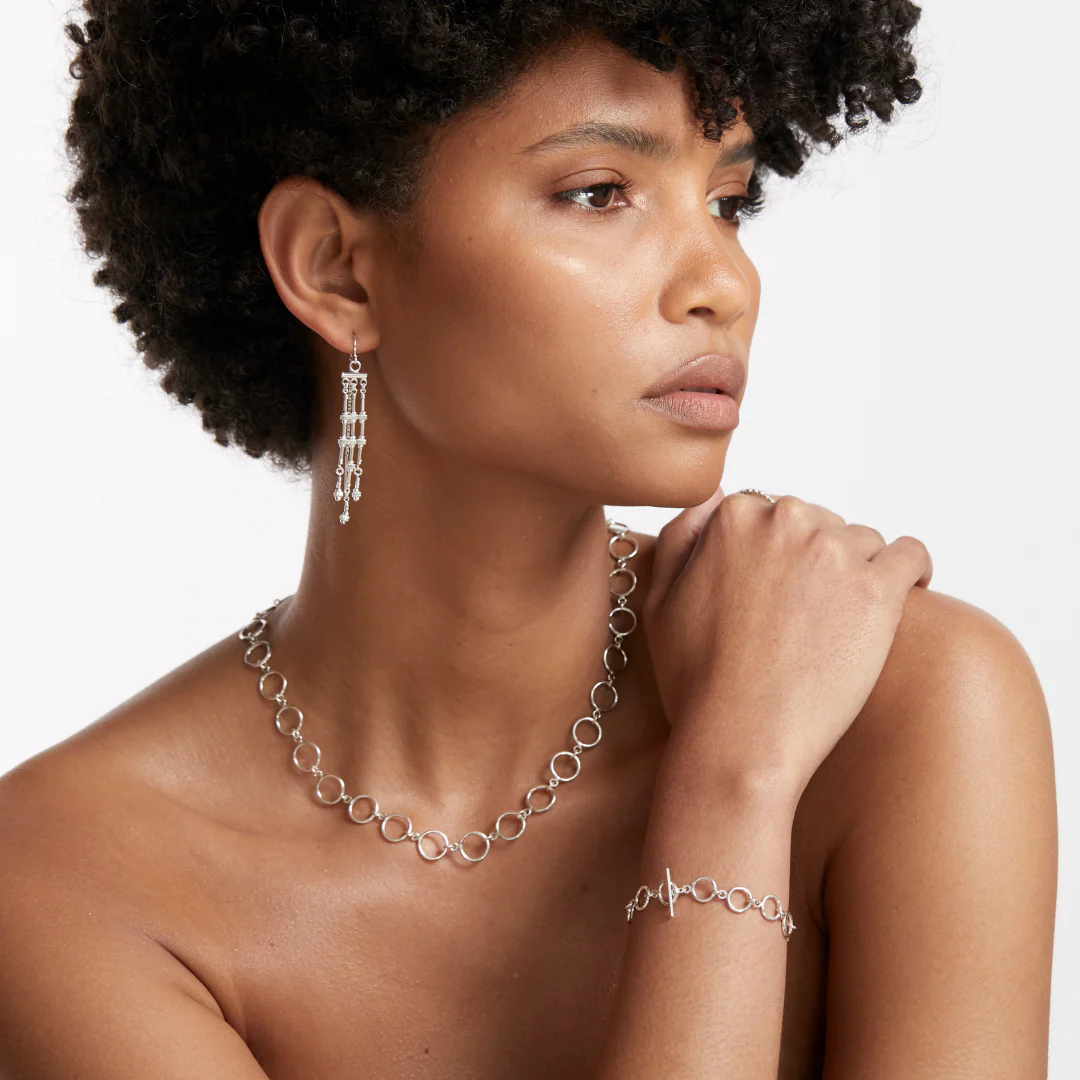 Ultra Fine Camelia Bracelet - Sterling Silver - Image 3